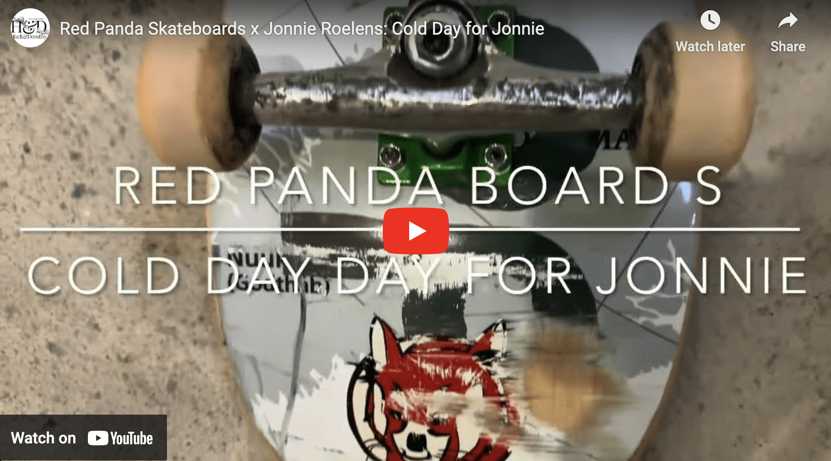 Cold Day for Jonnie x Red Panda Skateboards